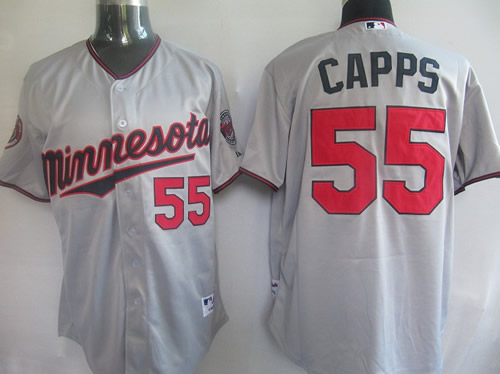 Minnesota Twins #55 Capps Grey Jerseys,We sell and wholesale Minnesota Twins #55 Capps Grey Jerseys on line form chian!
