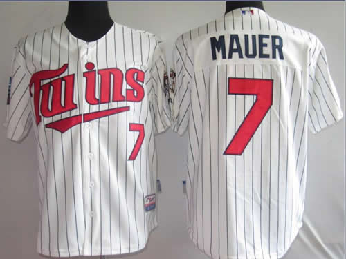 Minnesota Twins #7 Joe Mauer white Jerseys with red letter Jerseys,We sell and wholesale Minnesota Twins #7 Joe Mauer white Jerseys with red letter Jerseys on line form chian!