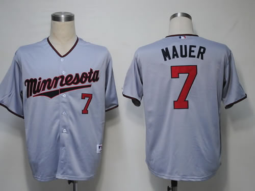 Minnesota Twins #7 Mauer Grey Jerseys,We sell and wholesale Minnesota Twins #7 Mauer Grey Jerseys on line form chian!