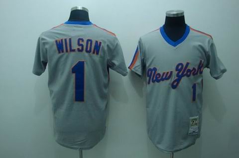 New York Mets #1 Wilson m&n grey Jerseys,We sell and wholesale New York Mets #1 Wilson m&n grey Jerseys on line form chian!