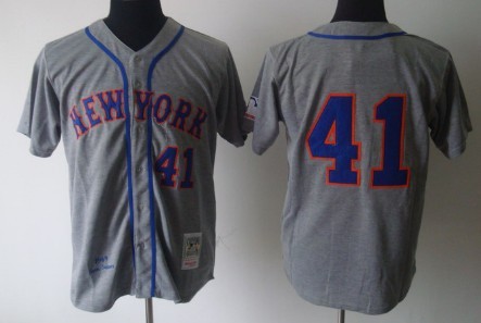 New York Mets #41 Tom Seaver Gray Wollens Throwback Jerseys,We sell and wholesale New York Mets #41 Tom Seaver Gray Wollens Throwback Jerseys on line form chian!