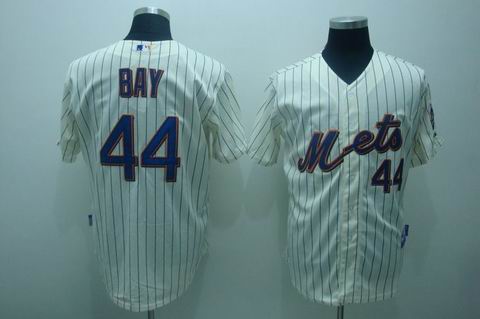 New York Mets #44 bay cream(blue strip)cool base,We sell and wholesale New York Mets #44 bay cream(blue strip)cool base on line form chian!
