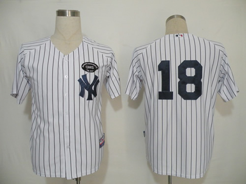 New York Yankees #18 Johnny Damon white with GMS patch Jerseys,We sell and wholesale New York Yankees #18 Johnny Damon white with GMS patch Jerseys on line form chian!