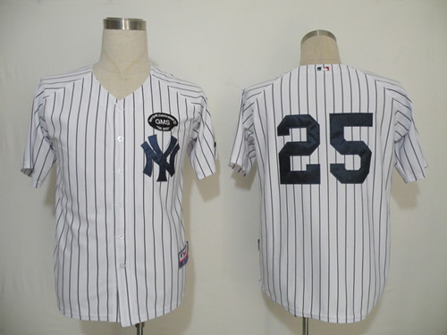 New York Yankees #25 Teixeira white with GMS patch Jerseys,We sell and wholesale New York Yankees #25 Teixeira white with GMS patch Jerseys on line form chian!