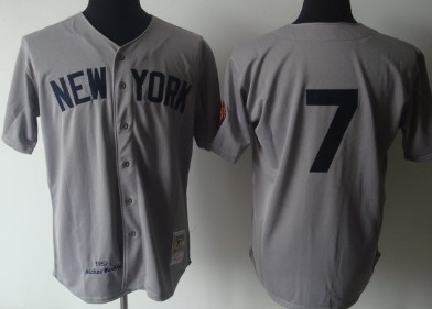 New York Yankees #7 Mickey Mantle Gray 1939 Throwback Jerseys,We sell and wholesale New York Yankees #7 Mickey Mantle Gray 1939 Throwback Jerseys on line form chian!