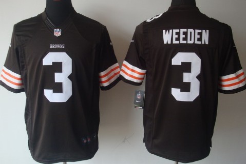 Nike Limited Cleveland Browns #3 Brandon Weeden Brown Jerseys,We sell and wholesale Nike Limited Cleveland Browns #3 Brandon Weeden Brown Jerseys on line form chian!