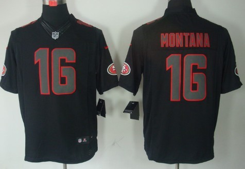 Nike Limited San Francisco 49ers #16 Joe Montana Black Impact Jerseys,We sell and wholesale Nike Limited San Francisco 49ers #16 Joe Montana Black Impact Jerseys on line form chian!