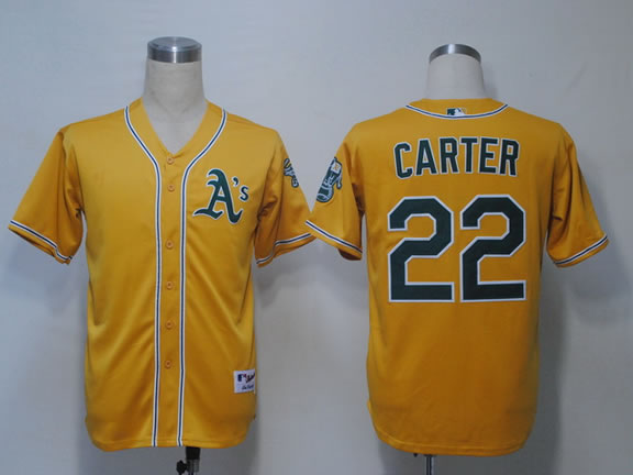 Oakland Athletics #22 Carter Yellow Jerseys,We sell and wholesale Oakland Athletics #22 Carter Yellow Jerseys on line form chian!