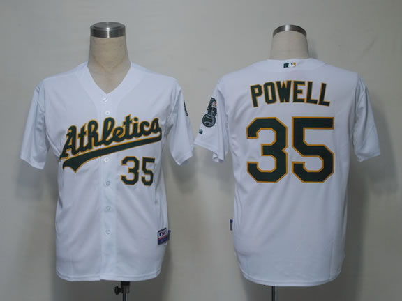 Oakland Athletics #35 Powell White Cool Base Jerseys,We sell and wholesale Oakland Athletics #35 Powell White Cool Base Jerseys on line form chian!