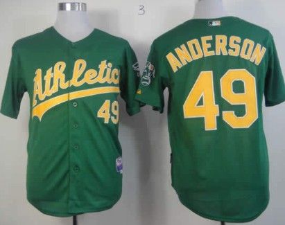 Oakland Athletics #49 Brett Anderson Green Jerseys,We sell and wholesale Oakland Athletics #49 Brett Anderson Green Jerseys on line form chian!