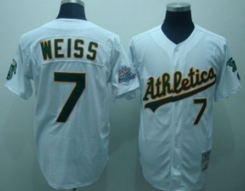 Oakland Athletics #7 Weiss White Throwback Jerseys,We sell and wholesale Oakland Athletics #7 Weiss White Throwback Jerseys on line form chian!