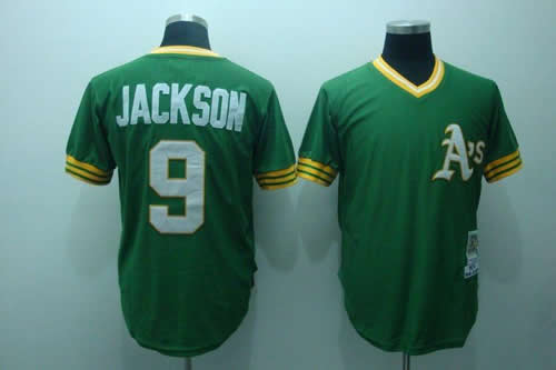 Oakland Athletics #9 Reggie Jackson 1974 Throwback Green Road Jerseys,We sell and wholesale Oakland Athletics #9 Reggie Jackson 1974 Throwback Green Road Jerseys on line form chian!