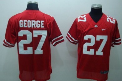 Ohio State Buckeyes #27 George Red NCAA Jerseys,We sell and wholesale Ohio State Buckeyes #27 George Red NCAA Jerseys on line form chian!