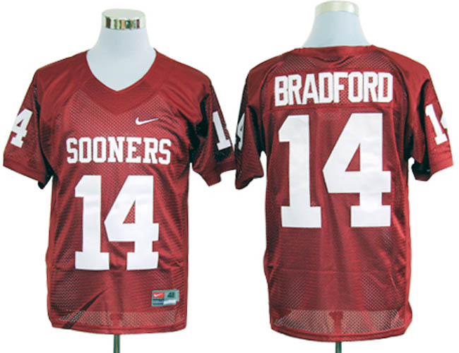 Oklahoma Sooners #14 Bradford Red NCAA Jerseys,We sell and wholesale Oklahoma Sooners #14 Bradford Red NCAA Jerseys on line form chian!
