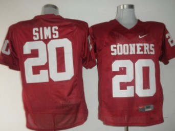 Oklahoma Sooners #20 Sims Red NCAA Jerseys,We sell and wholesale Oklahoma Sooners #20 Sims Red NCAA Jerseys on line form chian!