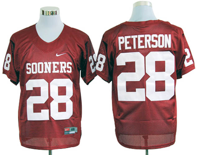 Oklahoma Sooners #28 Peterson Red NCAA Jerseys,We sell and wholesale Oklahoma Sooners #28 Peterson Red NCAA Jerseys on line form chian!