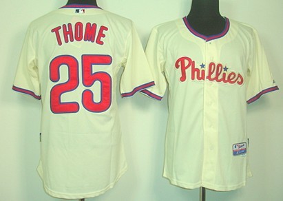 Philadelphia Phillies #25 Jim Thome Cream Jerseys,We sell and wholesale Philadelphia Phillies #25 Jim Thome Cream Jerseys on line form chian!
