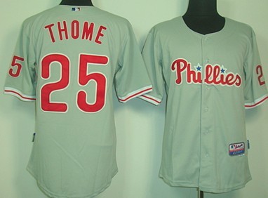 Philadelphia Phillies #25 Jim Thome Gray Jerseys,We sell and wholesale Philadelphia Phillies #25 Jim Thome Gray Jerseys on line form chian!