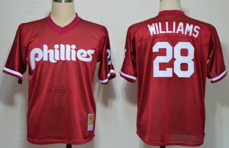 Philadelphia Phillies #28 Mitch Williams Mesh Batting Practice Red Throwback Jerseys,We sell and wholesale Philadelphia Phillies #28 Mitch Williams Mesh Batting Practice Red Throwback Jerseys on line form chian!