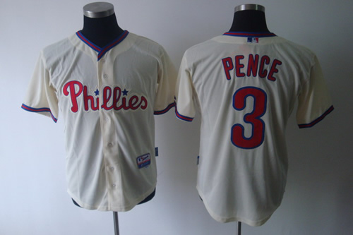Philadelphia Phillies #3 pence cream Jerseys,We sell and wholesale Philadelphia Phillies #3 pence cream Jerseys on line form chian!