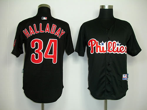 Philadelphia Phillies #34 Roy Halladay Black Jerseys,We sell and wholesale Philadelphia Phillies #34 Roy Halladay Black Jerseys on line form chian!