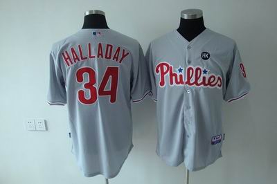 Philadelphia Phillies #34 Roy Halladay gray Jerseys,We sell and wholesale Philadelphia Phillies #34 Roy Halladay gray Jerseys on line form chian!