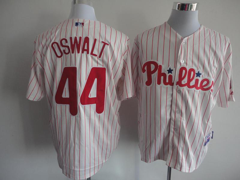 Philadelphia Phillies #44 Oswalt white with red pinstripe Jerseys,We sell and wholesale Philadelphia Phillies #44 Oswalt white with red pinstripe Jerseys on line form chian!