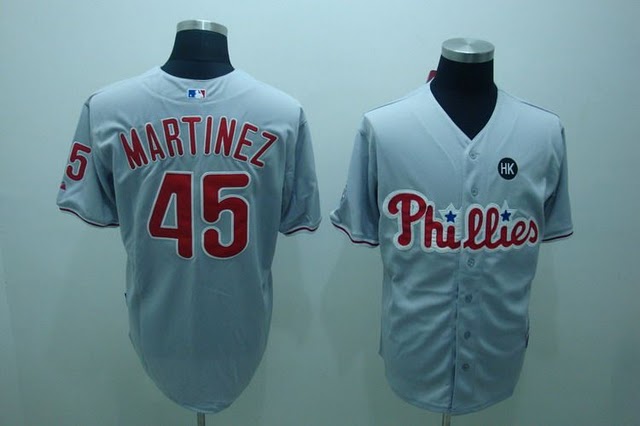 Philadelphia Phillies #45 Pedro Martinez grey Jerseys,We sell and wholesale Philadelphia Phillies #45 Pedro Martinez grey Jerseys on line form chian!