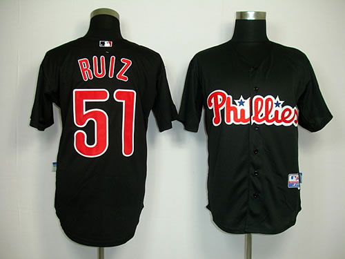 Philadelphia Phillies #51 Carlos Ruiz Black Jerseys,We sell and wholesale Philadelphia Phillies #51 Carlos Ruiz Black Jerseys on line form chian!