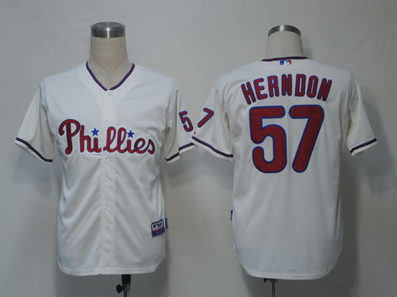 Philadelphia Phillies #57 Herndon Cream Cool Base Jerseys,We sell and wholesale Philadelphia Phillies #57 Herndon Cream Cool Base Jerseys on line form chian!