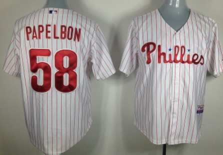 Philadelphia Phillies #58 Jonathan Papelbon White Jerseys,We sell and wholesale Philadelphia Phillies #58 Jonathan Papelbon White Jerseys on line form chian!