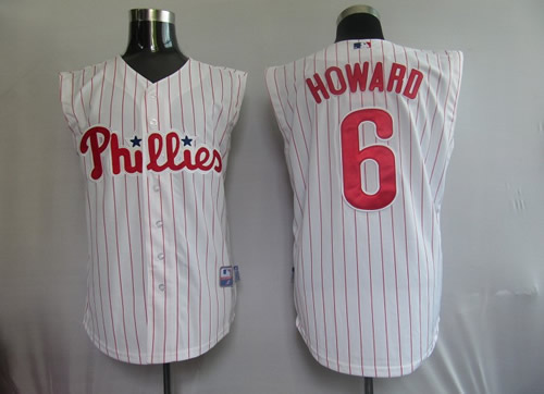 Philadelphia Phillies #6 HOWARD white with red pinstripe new Jerseys,We sell and wholesale Philadelphia Phillies #6 HOWARD white with red pinstripe new Jerseys on line form chian!