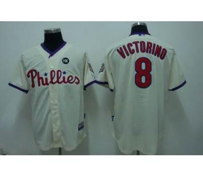 Philadelphia Phillies #8 Shane Victorino cream Jerseys,We sell and wholesale Philadelphia Phillies #8 Shane Victorino cream Jerseys on line form chian!
