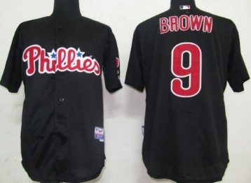 Philadelphia Phillies #9 Brown Black Jerseys,We sell and wholesale Philadelphia Phillies #9 Brown Black Jerseys on line form chian!