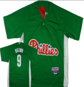 Philadelphia Phillies #9 Brown Green Jerseys,We sell and wholesale Philadelphia Phillies #9 Brown Green Jerseys on line form chian!