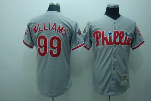 Philadelphia Phillies #99 Williams grey throwback Jerseys,We sell and wholesale Philadelphia Phillies #99 Williams grey throwback Jerseys on line form chian!