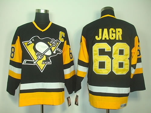 Pittsburgh Penguins #68 JAROMIR JAGR Black Jerseys,We sell and wholesale Pittsburgh Penguins #68 JAROMIR JAGR Black Jerseys on line form chian!