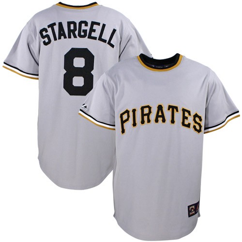 Pittsburgh Pirates #8 Willie Stargell grey throwback Jerseys,We sell and wholesale Pittsburgh Pirates #8 Willie Stargell grey throwback Jerseys on line form chian!