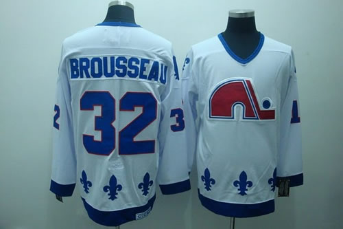 Quebec Nordiques #32 Brousseau White CCM Throwback Jerseys,We sell and wholesale Quebec Nordiques #32 Brousseau White CCM Throwback Jerseys on line form chian!