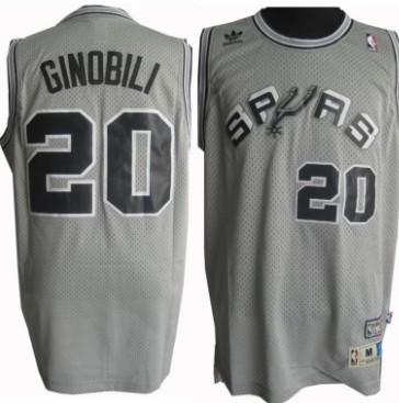 San Antonio Spurs #20 Ginobili Gray Throwback Jerseys,We sell and wholesale San Antonio Spurs #20 Ginobili Gray Throwback Jerseys on line form chian!