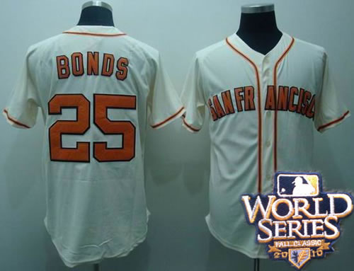 San Francisco Giants #25 Barry Bonds cream world series Jerseys,We sell and wholesale San Francisco Giants #25 Barry Bonds cream world series Jerseys on line form chian!