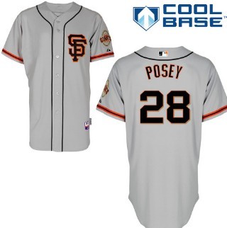 San Francisco Giants #28 Buster Posey 2012 Gray SF Jerseys,We sell and wholesale San Francisco Giants #28 Buster Posey 2012 Gray SF Jerseys on line form chian!