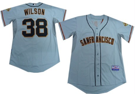 San Francisco Giants #38 Brian Wilson 2012 Gray Jerseys,We sell and wholesale San Francisco Giants #38 Brian Wilson 2012 Gray Jerseys on line form chian!