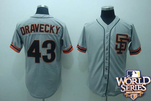 San Francisco Giants #43 Dravecky gray world series Jerseys,We sell and wholesale San Francisco Giants #43 Dravecky gray world series Jerseys on line form chian!