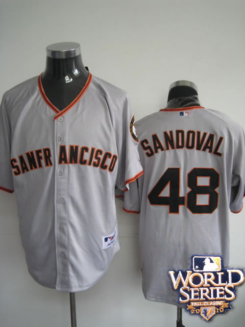 San Francisco Giants #48 Sandoval gray world series Jerseys,We sell and wholesale San Francisco Giants #48 Sandoval gray world series Jerseys on line form chian!