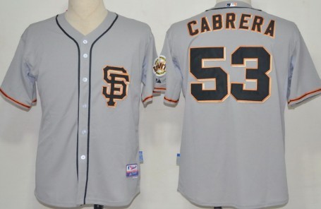 San Francisco Giants #53 Melky Cabrera Gray Jerseys,We sell and wholesale San Francisco Giants #53 Melky Cabrera Gray Jerseys on line form chian!