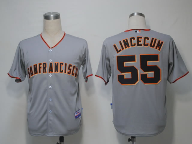San Francisco Giants #55 Lincecum Grey Jerseys,We sell and wholesale San Francisco Giants #55 Lincecum Grey Jerseys on line form chian!
