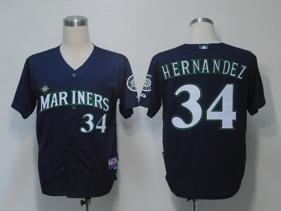 Seattle Mariners #34 Hernandez Dark Blue Cool Base Jerseys,We sell and wholesale Seattle Mariners #34 Hernandez Dark Blue Cool Base Jerseys on line form chian!