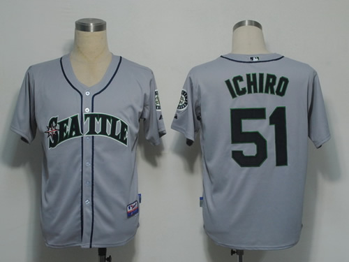 Seattle Mariners #51 Ichiro Grey Cool Base Jerseys,We sell and wholesale Seattle Mariners #51 Ichiro Grey Cool Base Jerseys on line form chian!