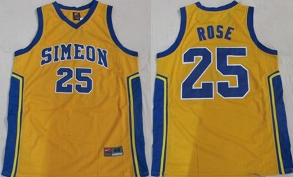 Simeon High School #25 Rose Yellow Jerseys,We sell and wholesale Simeon High School #25 Rose Yellow Jerseys on line form chian!